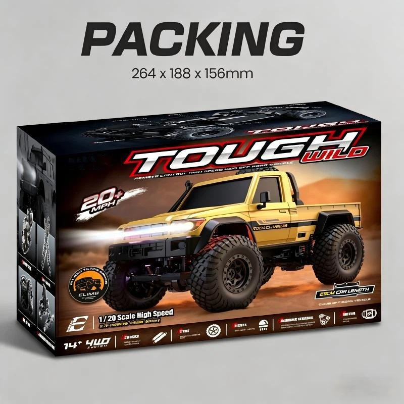 Outdoor Power Meter Bike - Caminhão RC Crawler 4X4 Proporcional 1/20
