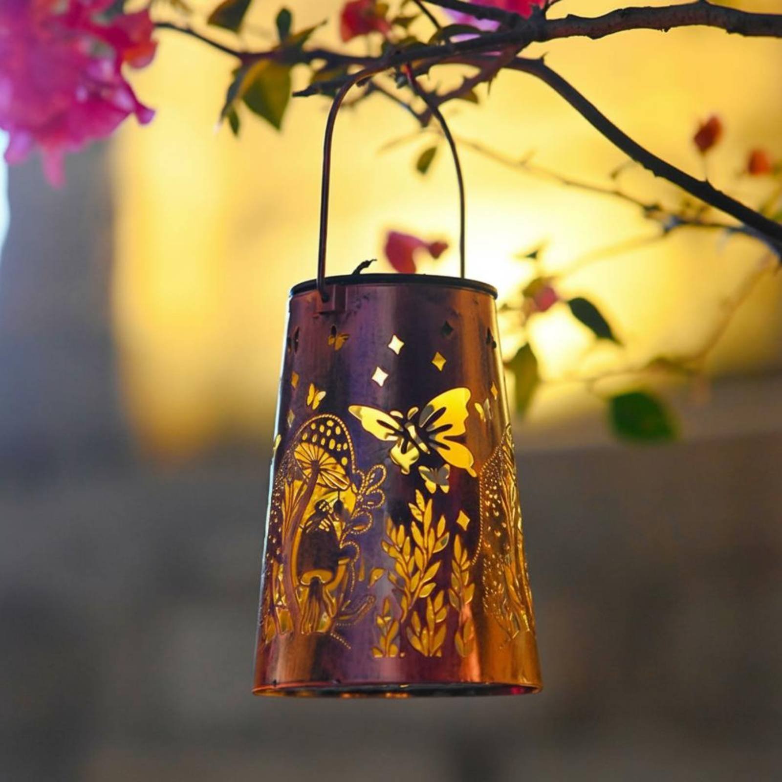 Outdoor Power For Lights - Luminária de Jardim com Padrão Floral,