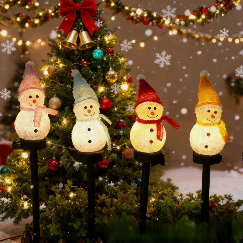 Outdoor Solar Power Xmas Lights - Led boneco de neve solar luz