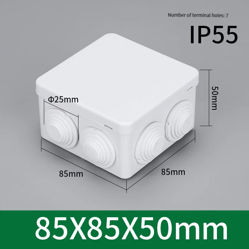 Outdoor Power Junction - Caixa Plástica Impermeável IP55 para Uso
