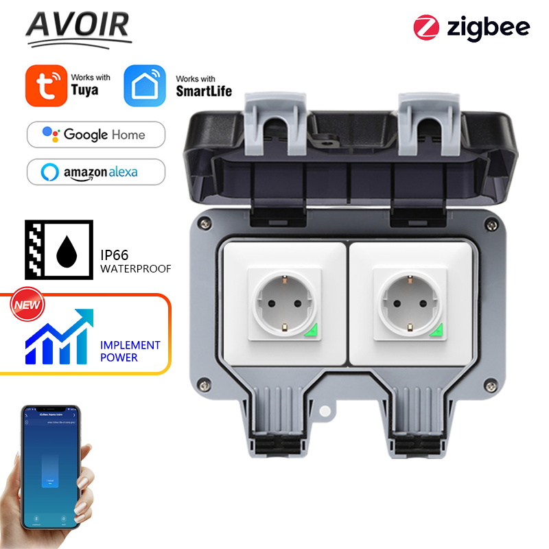 Outdoor Power Rack - Avoir tuya zigbee soquetes elétricos ip66