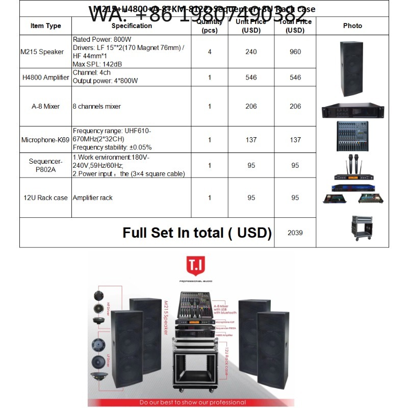 Outdoor Power Direct - Conjunto de Line Array Passivo Duplo