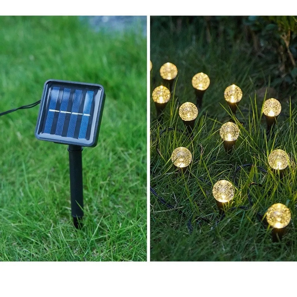 Outdoor Solar Power Xmas Lights - Luzes de Cordão Solares de 5M