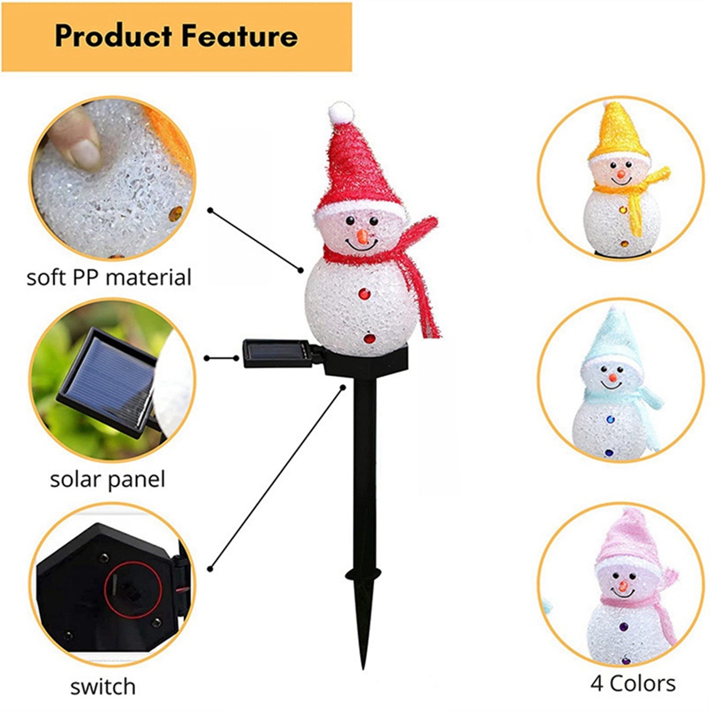 Led boneco de neve solar jardi - Outdoor Solar Power Xmas Lights avaliação e preço
