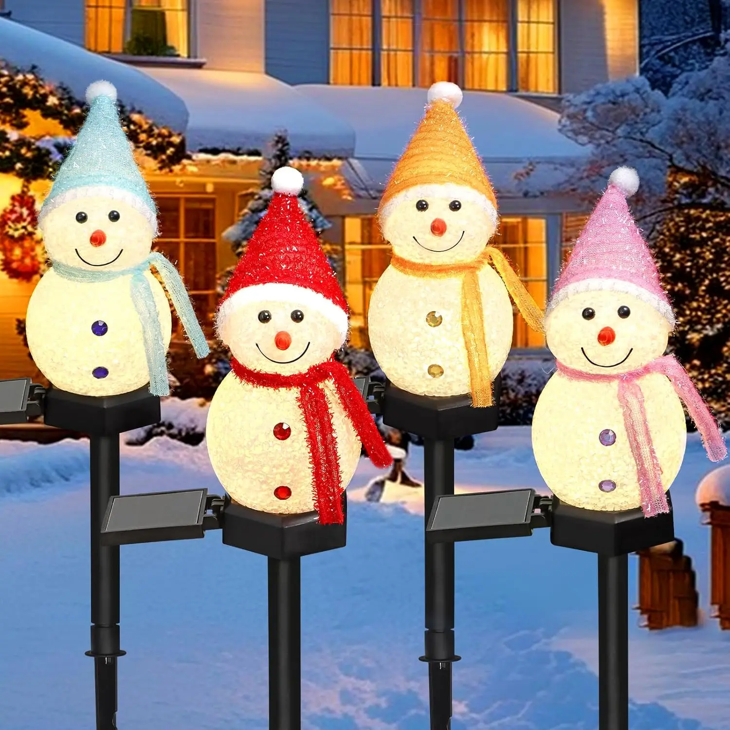 Led boneco de neve solar luz d - Outdoor Solar Power Xmas Lights avaliação e preço