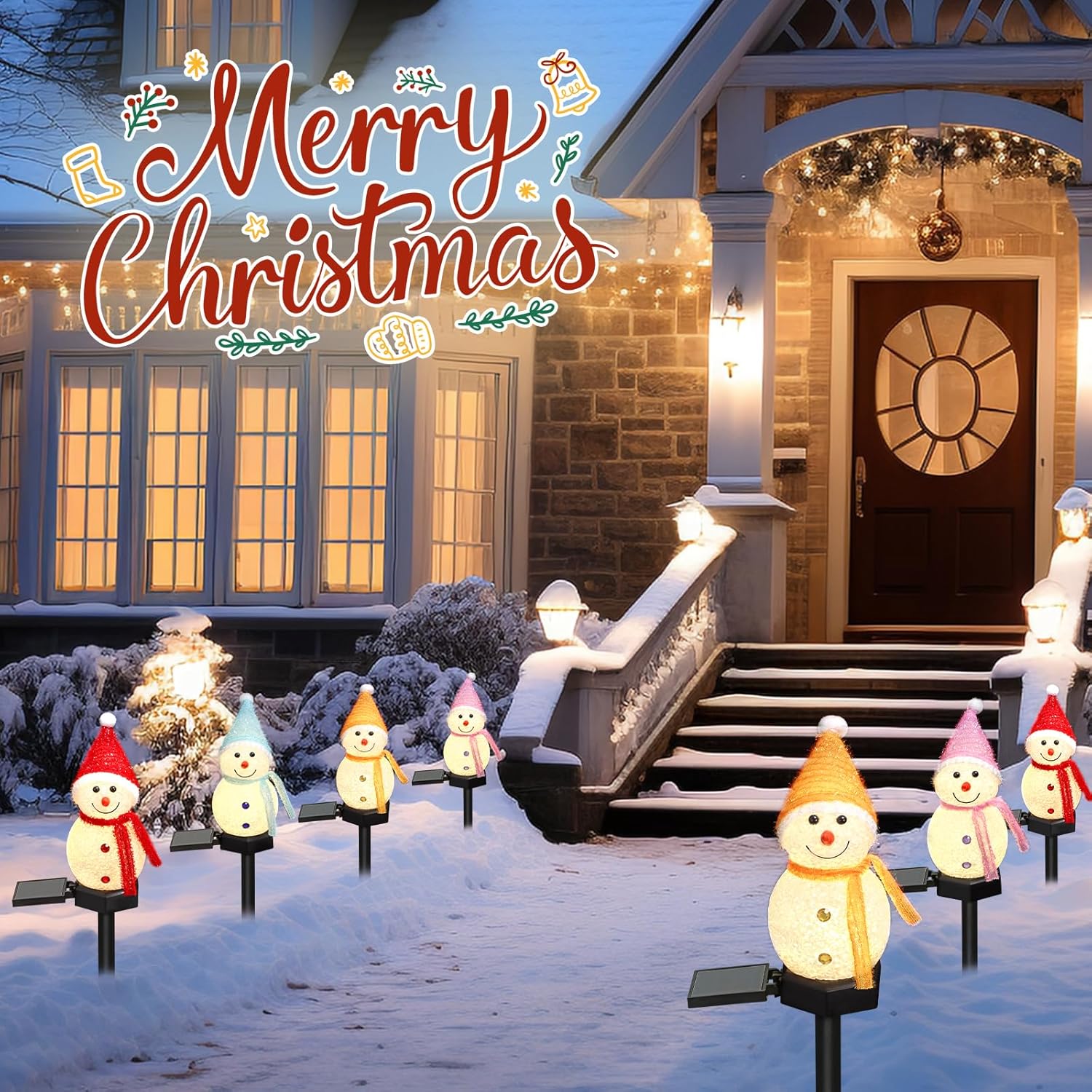 Led boneco de neve solar luz d - Outdoor Solar Power Xmas Lights avaliação e preço