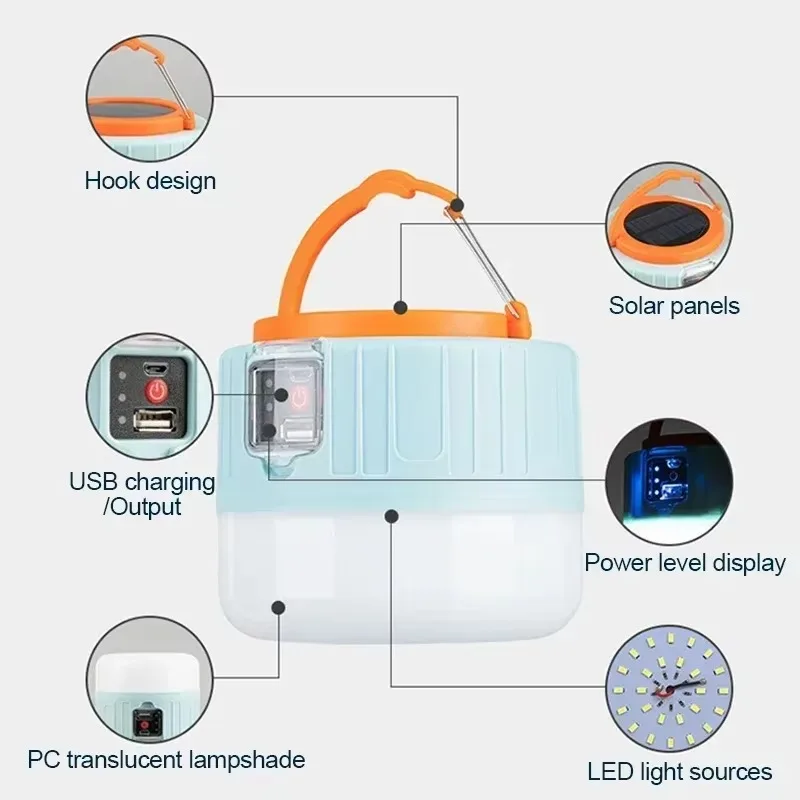 Lanterna de acampamento solar  - Outdoor Power For Lights avaliação e preço