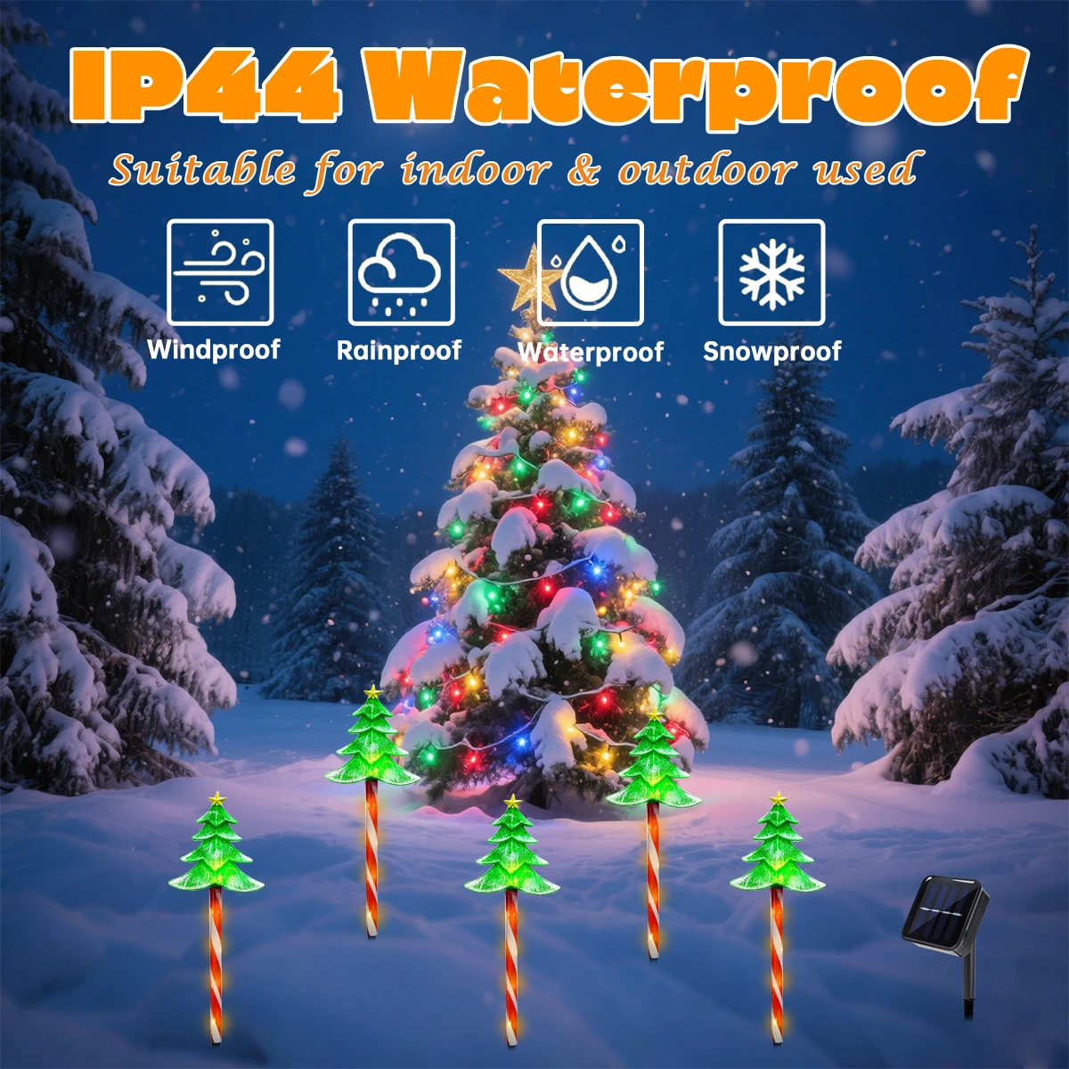 Pop 5 pçs/set led árvore de na - Outdoor Solar Power Xmas Lights avaliação e preço