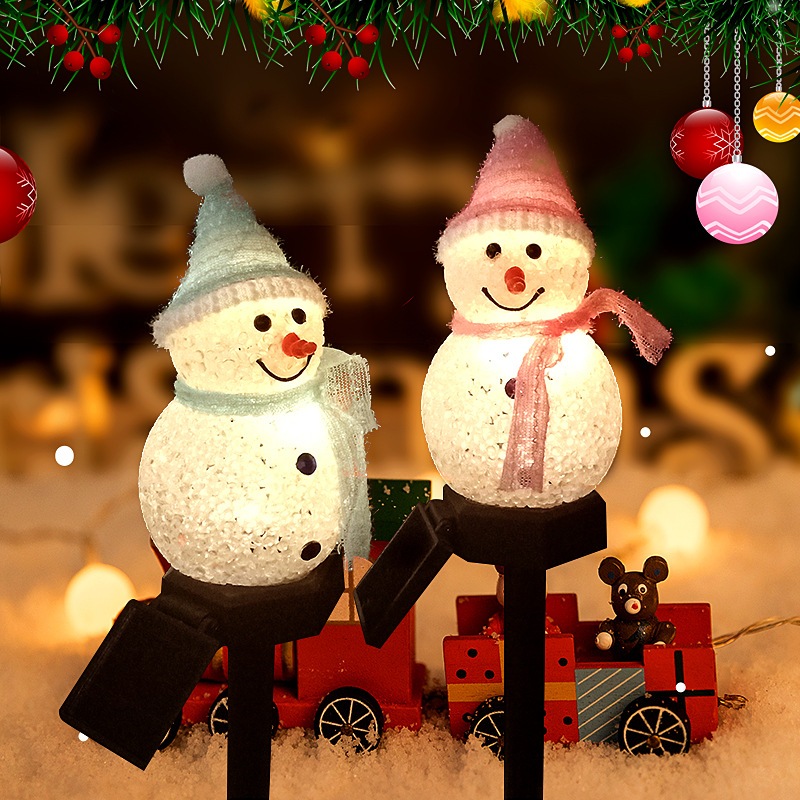 Led boneco de neve solar luz d - Outdoor Solar Power Xmas Lights avaliação e preço