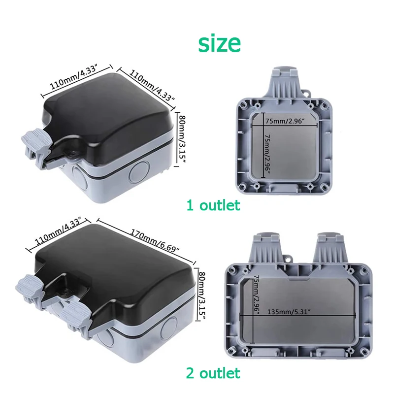 Tomadas à prova d'água para pa - Outdoor Power Rack avaliação e preço