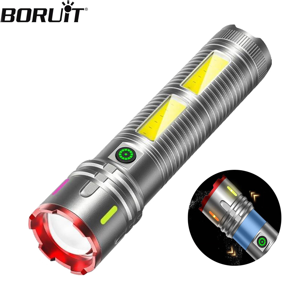 BORUiT Lanterna LED com zoom t - Outdoor Power Meter Bike avaliação e preço