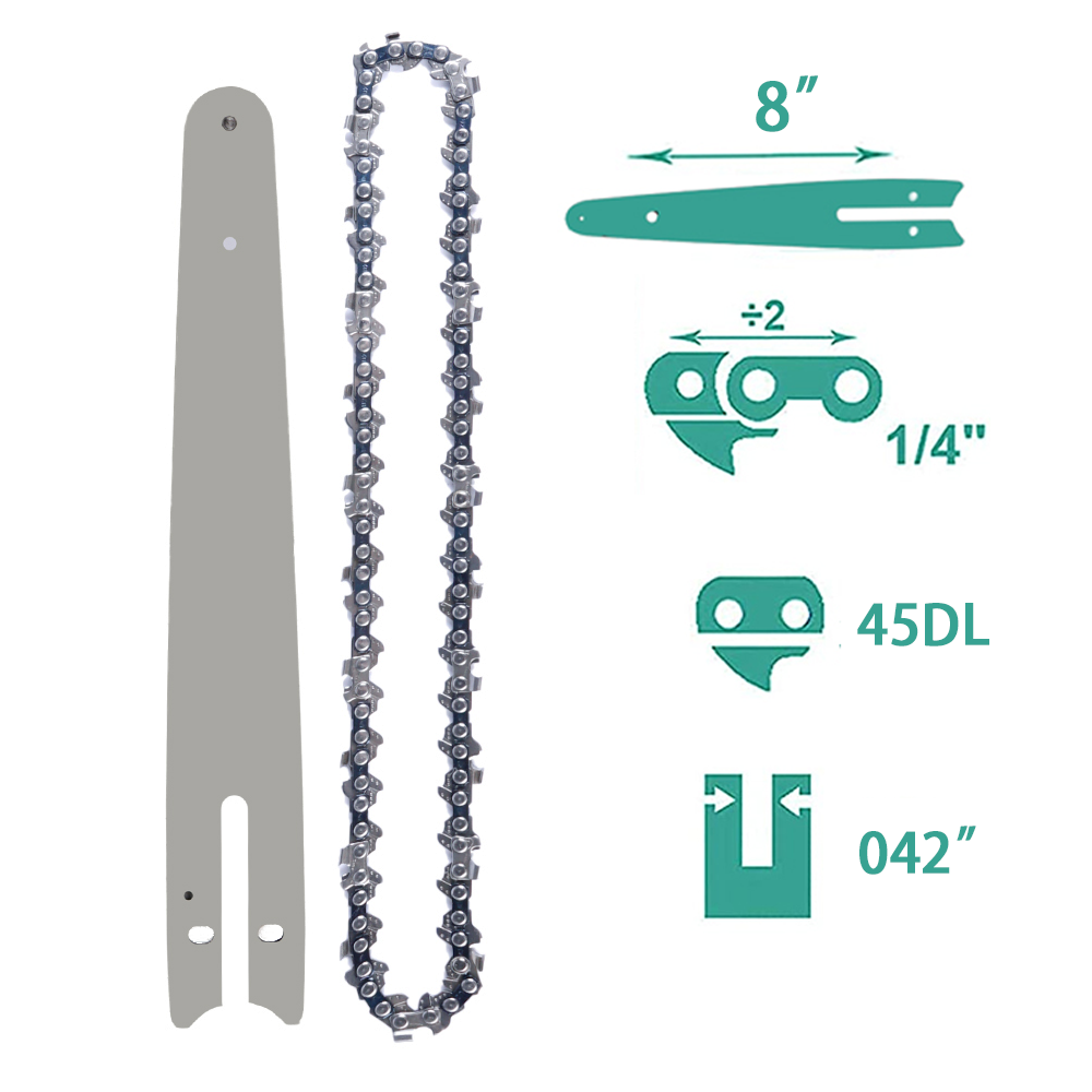 8 Polegada correntes e barra g - Pole Saw Cordless avaliação e preço