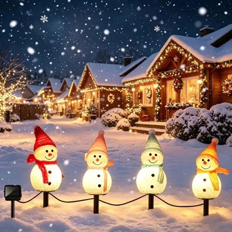 Luzes LED de Boneco de Neve co - Outdoor Solar Power Xmas Lights avaliação e preço