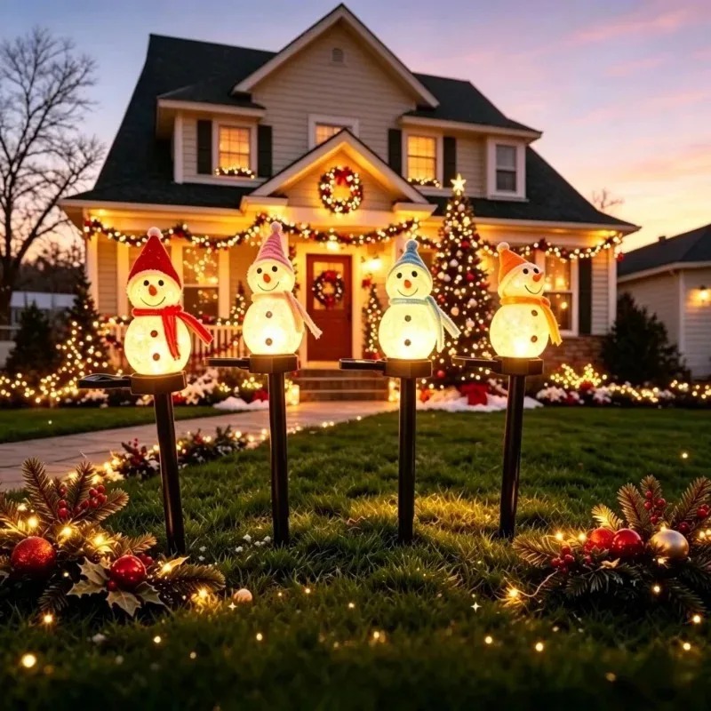 Luzes LED de Boneco de Neve co - Outdoor Solar Power Xmas Lights avaliação e preço