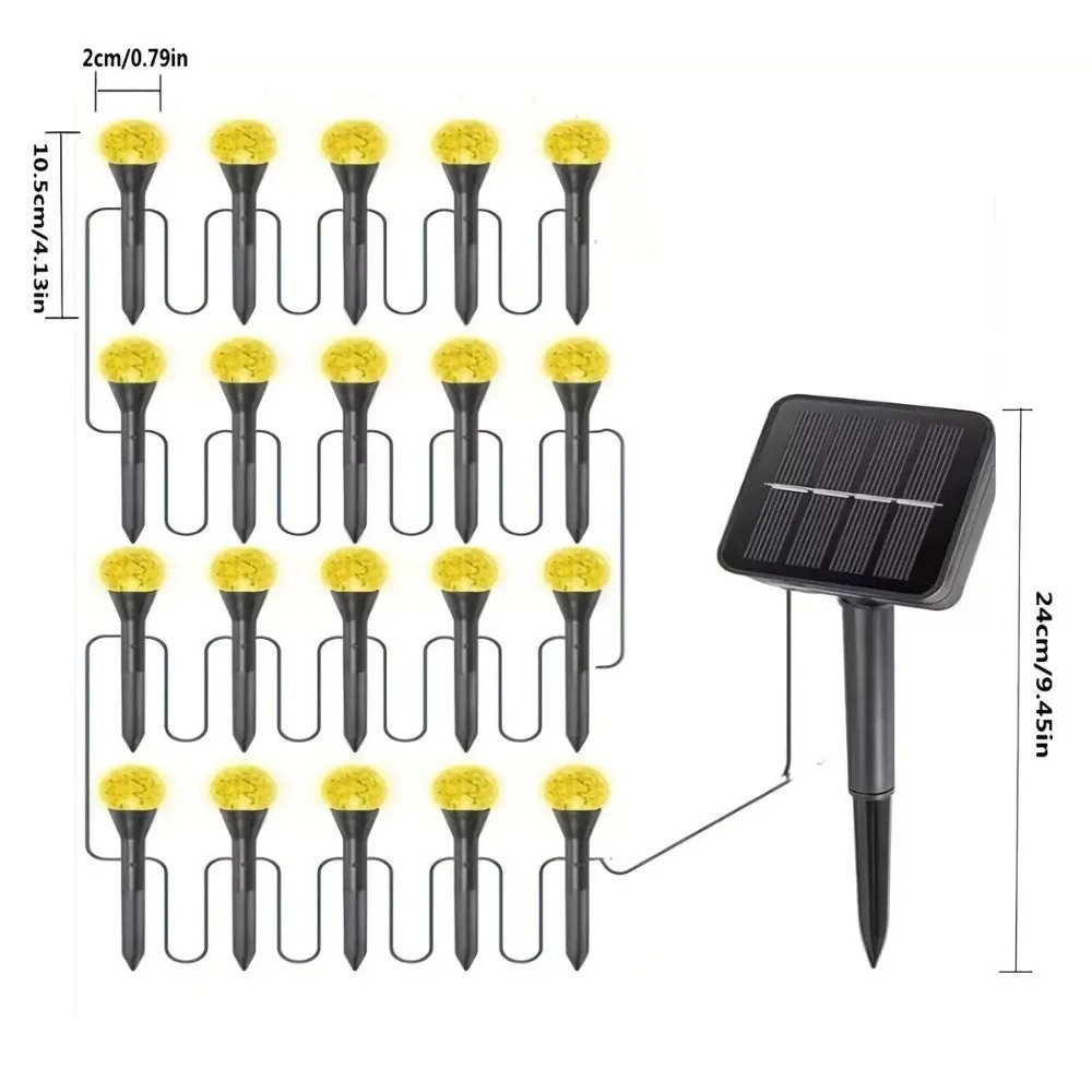 Luzes de Cordão Solares de 5M  - Outdoor Solar Power Xmas Lights avaliação e preço