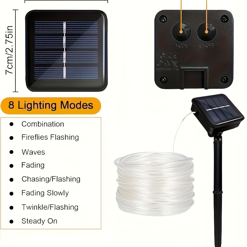 Corda solar de luz, 8 modos, à - Outdoor Solar Power Xmas Lights avaliação e preço