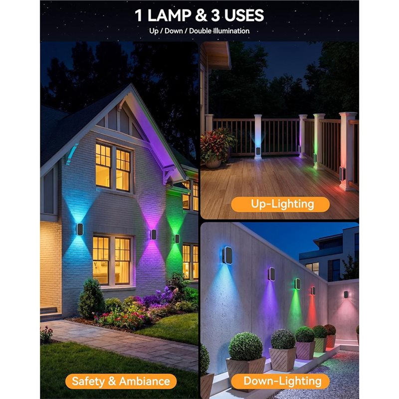 M12K-Luzes Solares RGB Bidirec - Outdoor Power Direct avaliação e preço